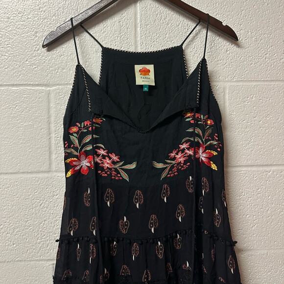Farm Rio Winter Magic Midi Dress Magia Colorful Boho Size XS Wedding Embroidered - Picture 2 of 11